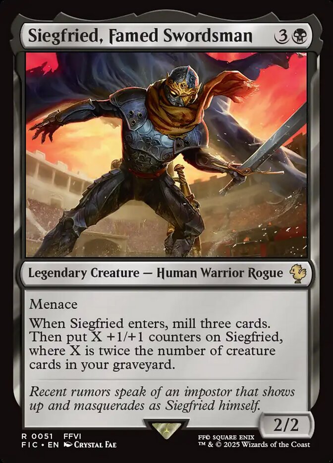 Siegfried, Famed Swordsman (51) - [Surge Foil] Final Fantasy Commander (FIC)