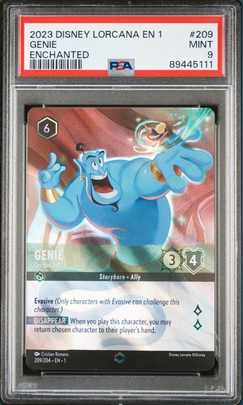 Genie - On the Job - [Foil, Enchanted, Graded PSA 9] The First Chapter (1)