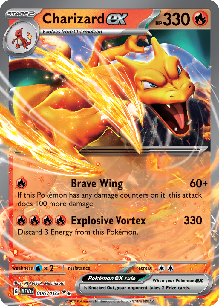 Charizard ex (6/165) - [Holo Foil] SV3PT5: 151 (MEW)