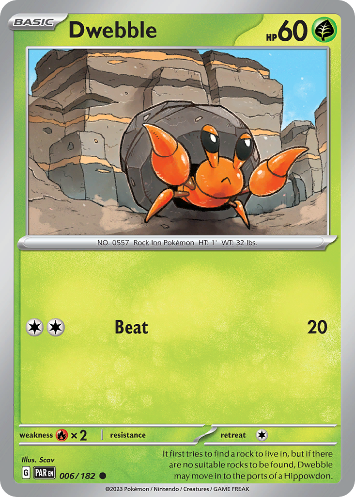 Dwebble (6/182) - [Reverse Holo] Paradox Rift (PAR)