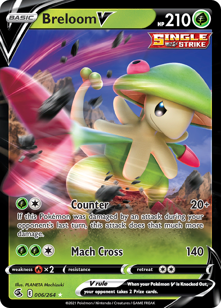 Breloom V (6/264) - [Holo Foil] Fusion Strike (FST)