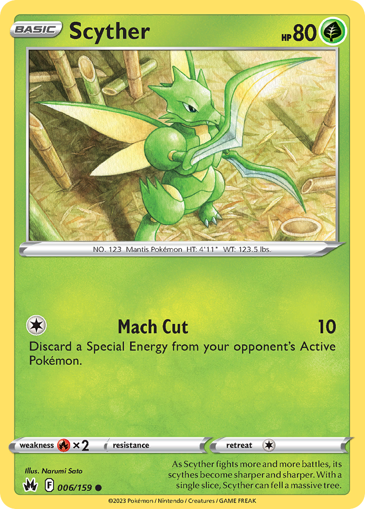 Scyther (6/159) - [Reverse Holo] Crown Zenith (CRZ)