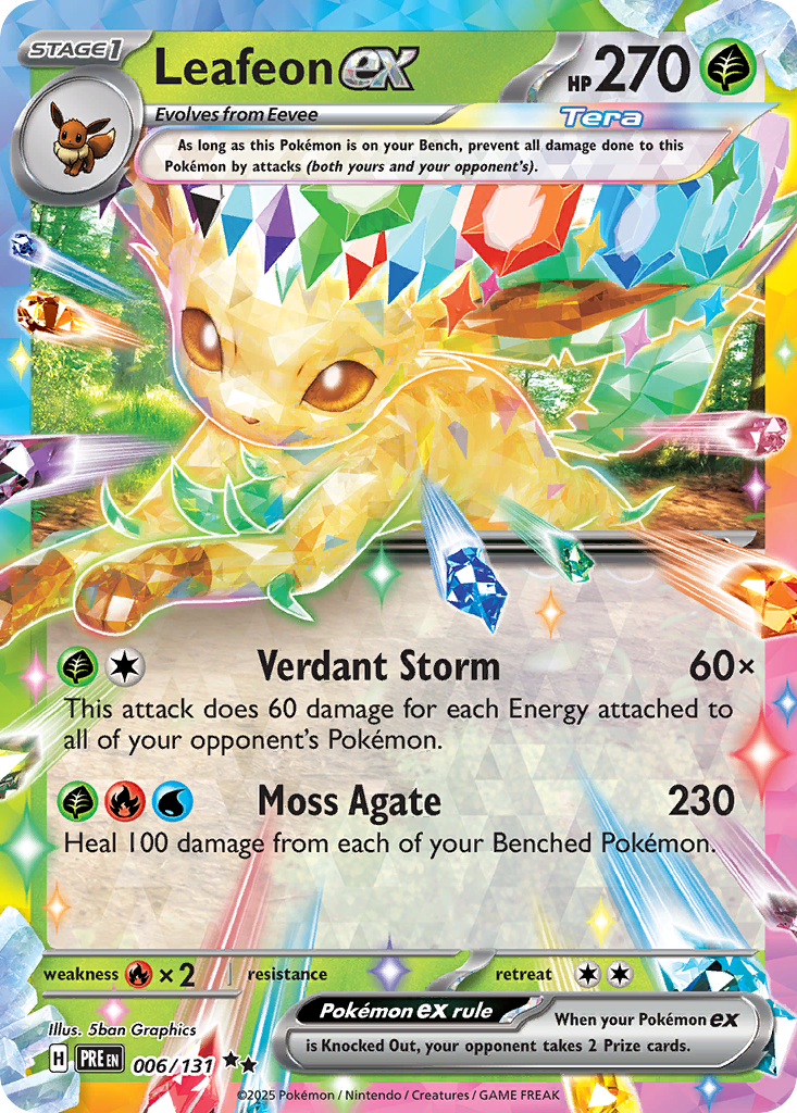 Leafeon ex (6/131) - [Holo Foil] Prismatic Evolutions (PRE)