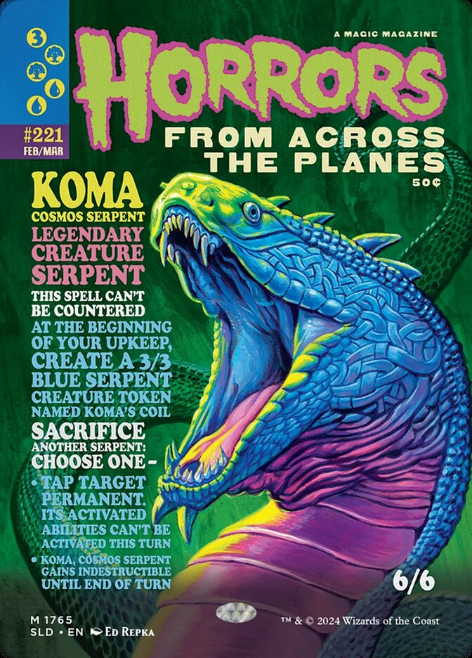 Koma, Cosmos Serpent (1765) - [Foil, Borderless] Secret Lair Drop (SLD)