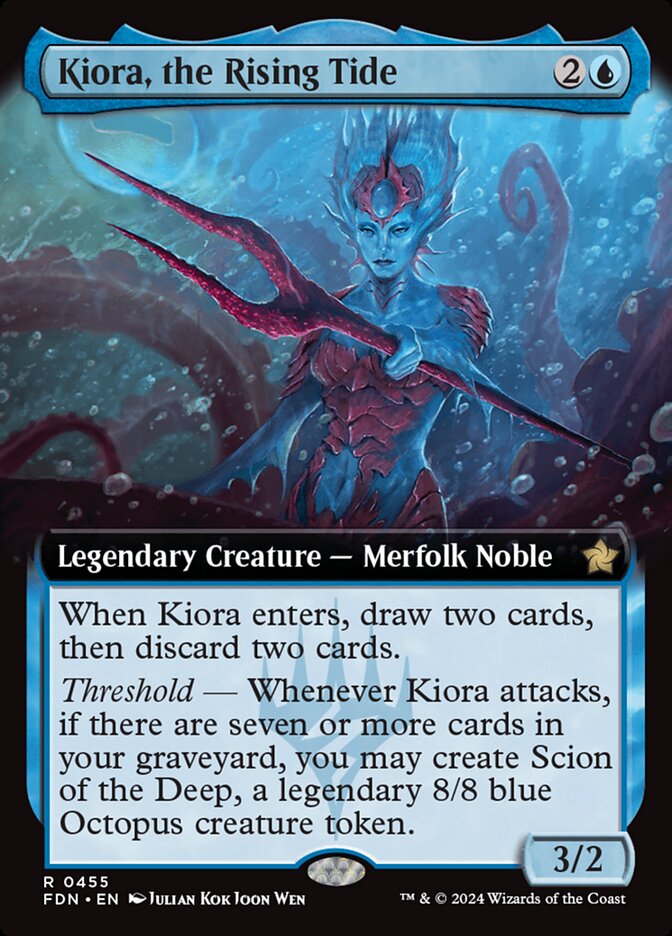 Kiora, the Rising Tide - [Extended Art] Foundations (FDN)
