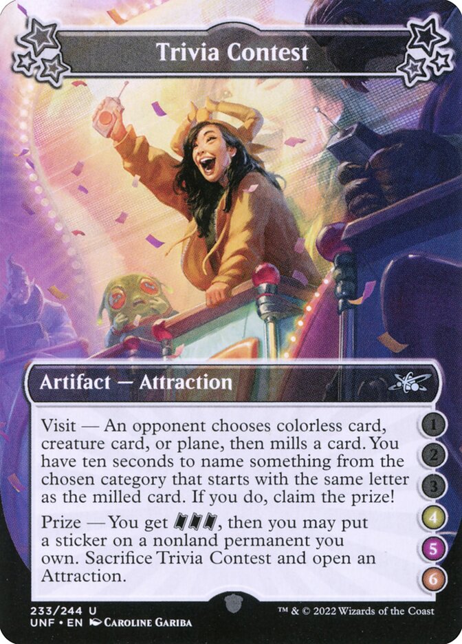 Trivia Contest (233f) - Unfinity (UNF)