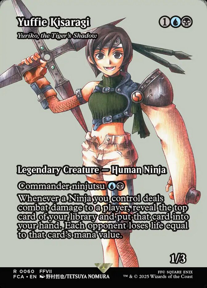 Yuffie Kisaragi - Yuriko, the Tiger's Shadow (60) - [Foil, Borderless] Final Fantasy: Through the Ages (FCA)