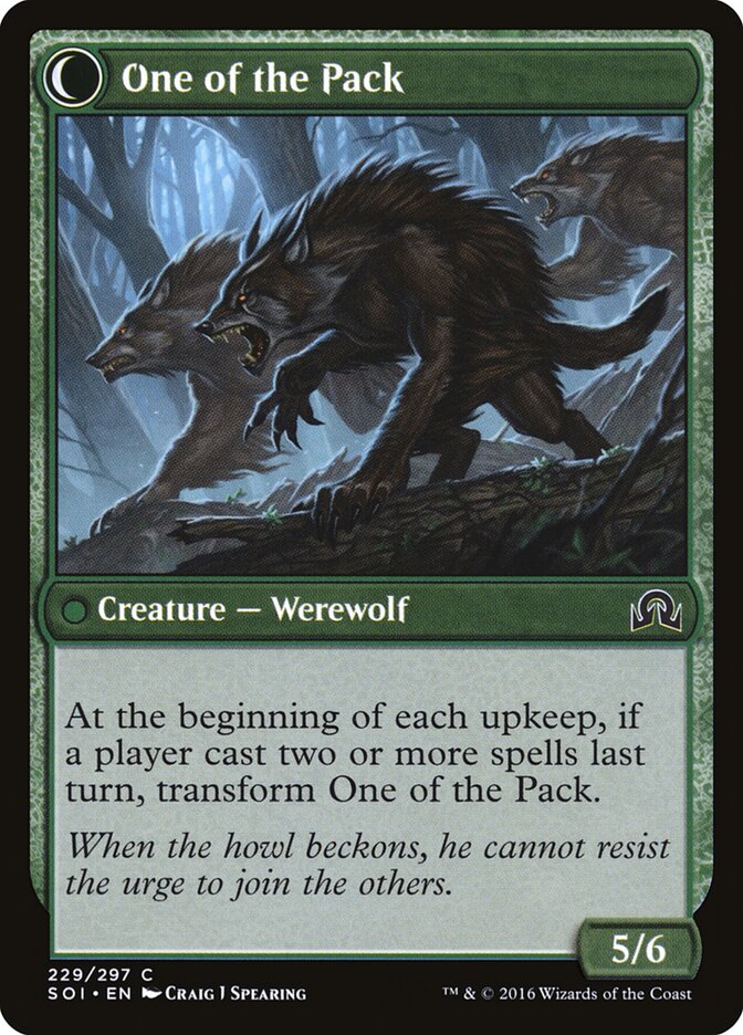 Solitary Hunter // One of the Pack (229) - Shadows over Innistrad (SOI)