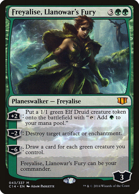 Freyalise, Llanowar's Fury (43) - Commander 2014 (C14)