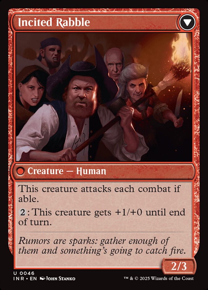 Town Gossipmonger // Incited Rabble (46) - Innistrad Remastered (INR)