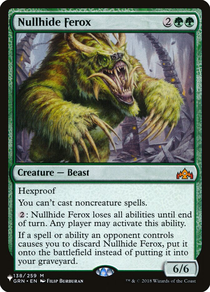 Nullhide Ferox (GRN-138) - The List (PLST)
