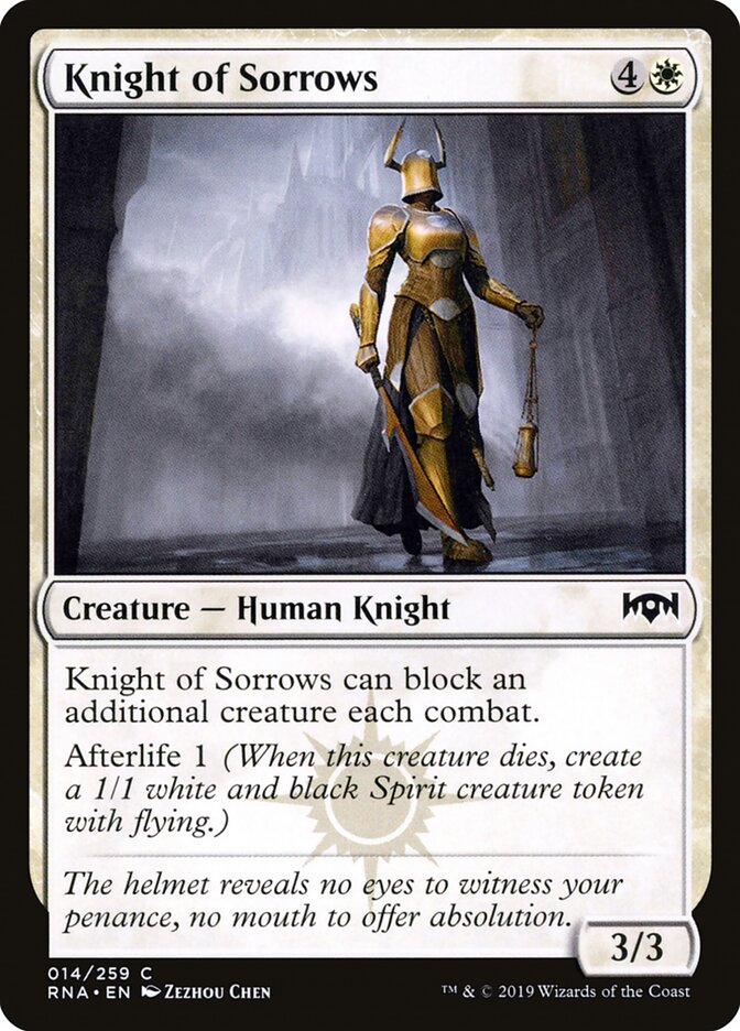 Knight of Sorrows (14) - Ravnica Allegiance (RNA)