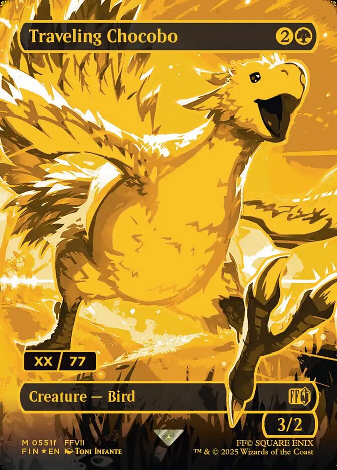 Traveling Chocobo (551f) - [Foil, Serialized] Final Fantasy (FIN)