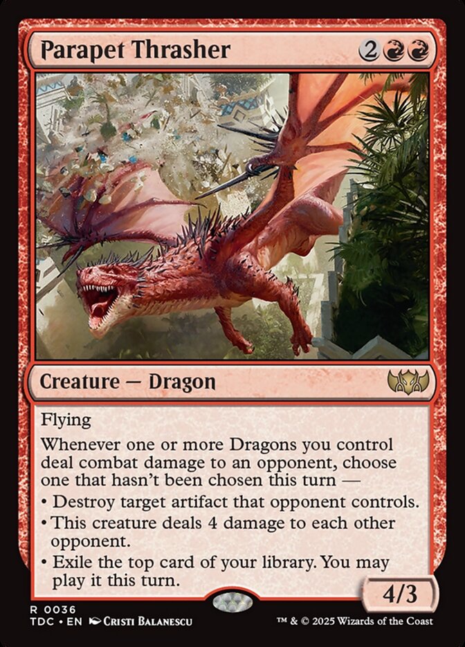 Parapet Thrasher - Tarkir: Dragonstorm Commander (TDC)