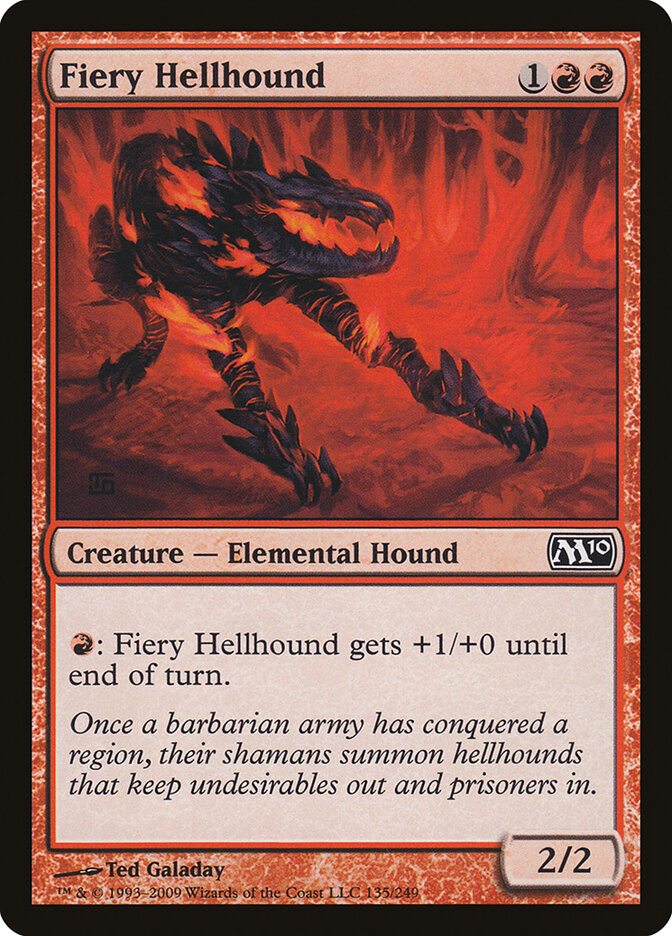 Fiery Hellhound (135) - Magic 2010 (M10)