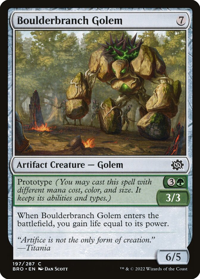 Boulderbranch Golem (197) - The Brothers' War (BRO)