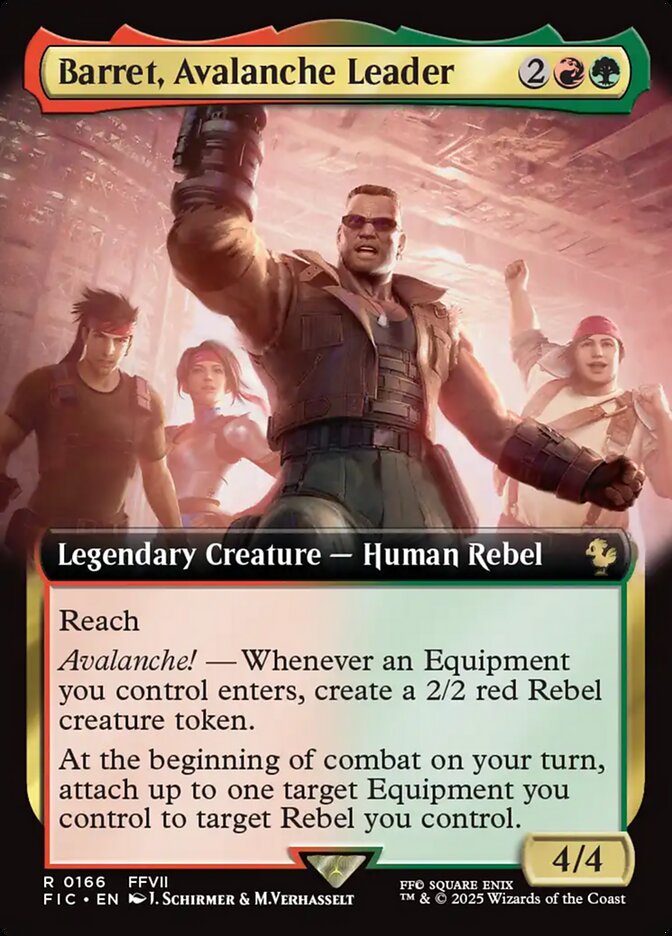 Barret, Avalanche Leader (166) - [Extended Art] Final Fantasy Commander (FIC)
