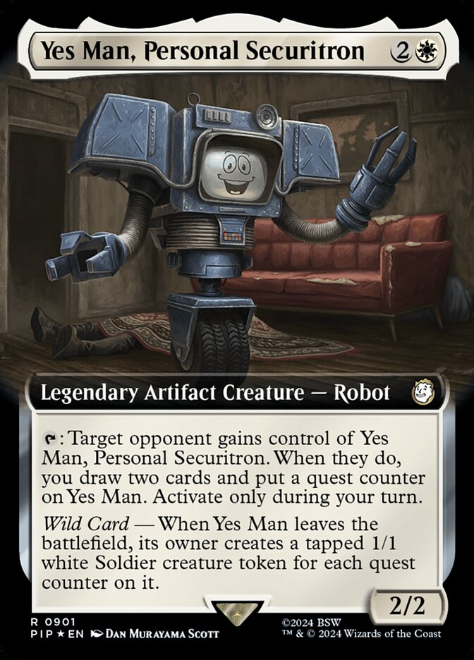 Yes Man, Personal Securitron - [Surge Foil, Extended Art] Fallout (PIP)