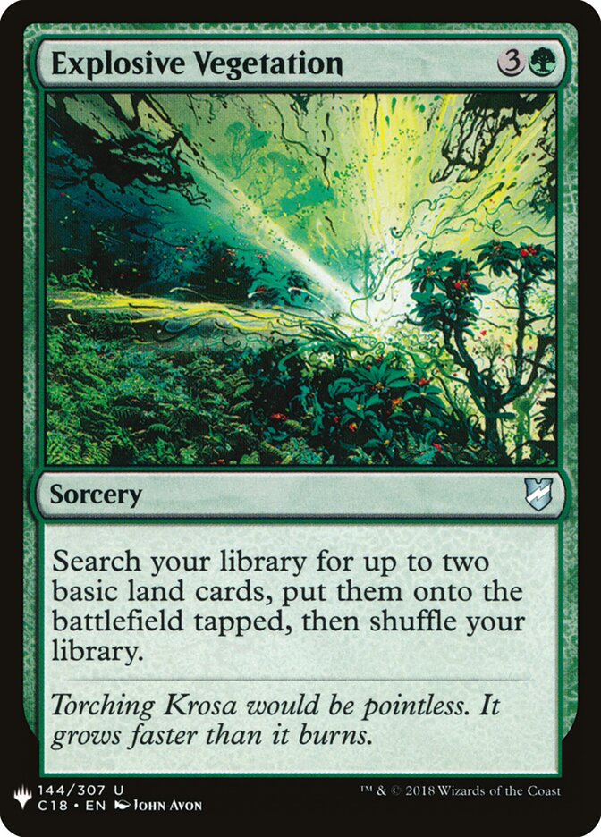 Explosive Vegetation (C18-144) - The List (PLST)