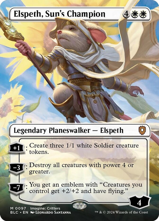Elspeth, Sun's Champion - [Borderless] Bloomburrow Commander (BLC)