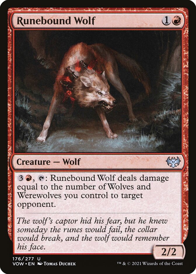 Runebound Wolf (176) - Innistrad: Crimson Vow (VOW)