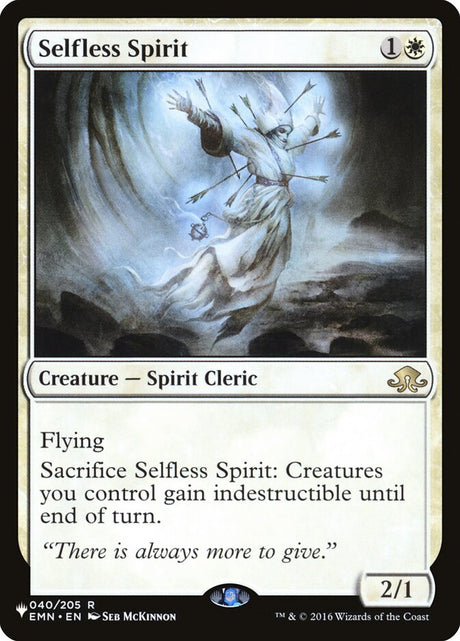 Selfless Spirit (EMN-40) - The List (PLST)