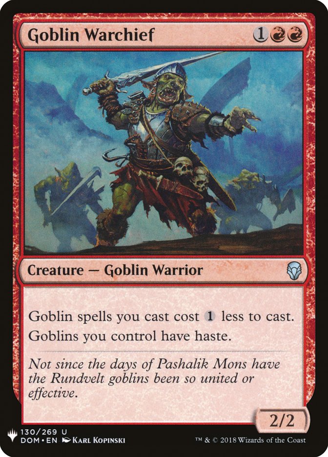 Goblin Warchief - The List (PLST)