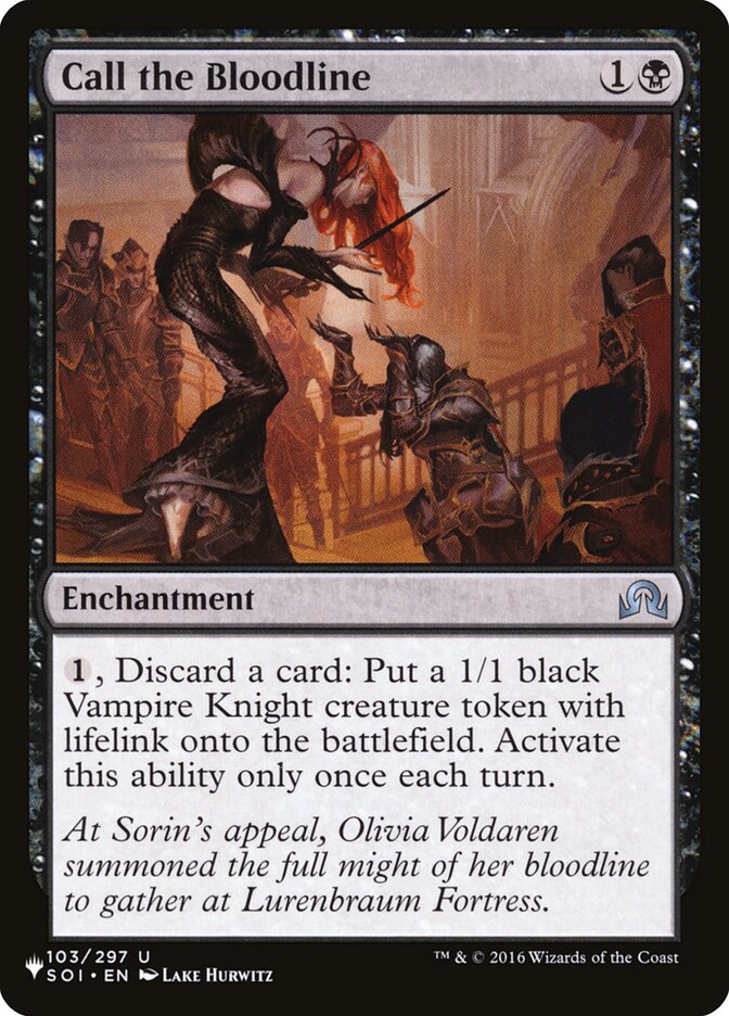 Call the Bloodline (SOI-103) - The List (PLST)