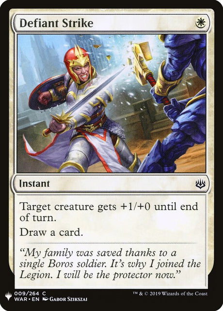 Defiant Strike (WAR-9) - The List (PLST)