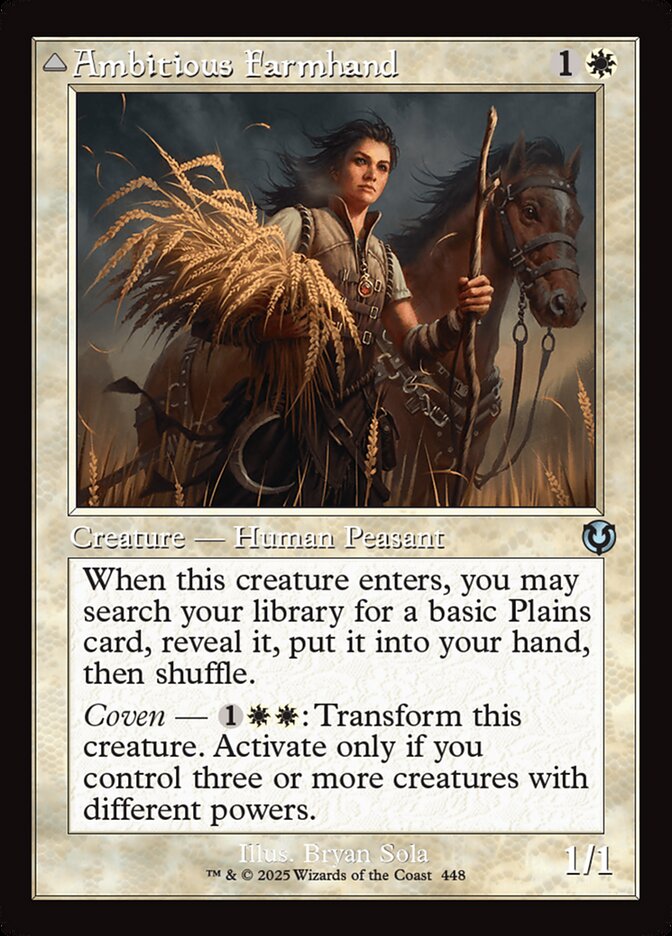 Ambitious Farmhand // Seasoned Cathar - [Foil, Retro Frame] Innistrad Remastered (INR)