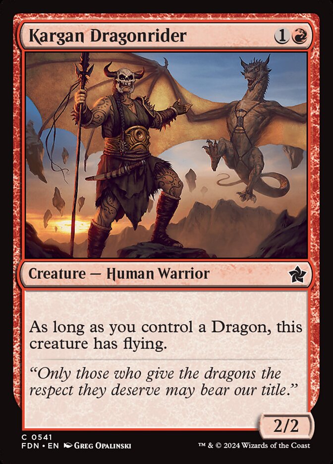Kargan Dragonrider (541) - Foundations (FDN)