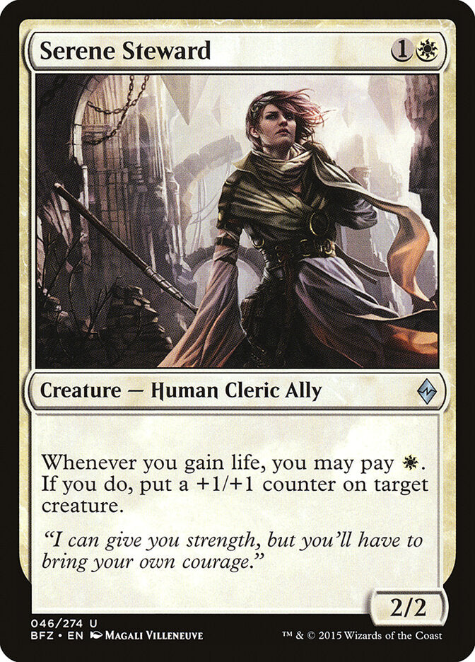 Serene Steward (46) - Battle for Zendikar (BFZ)