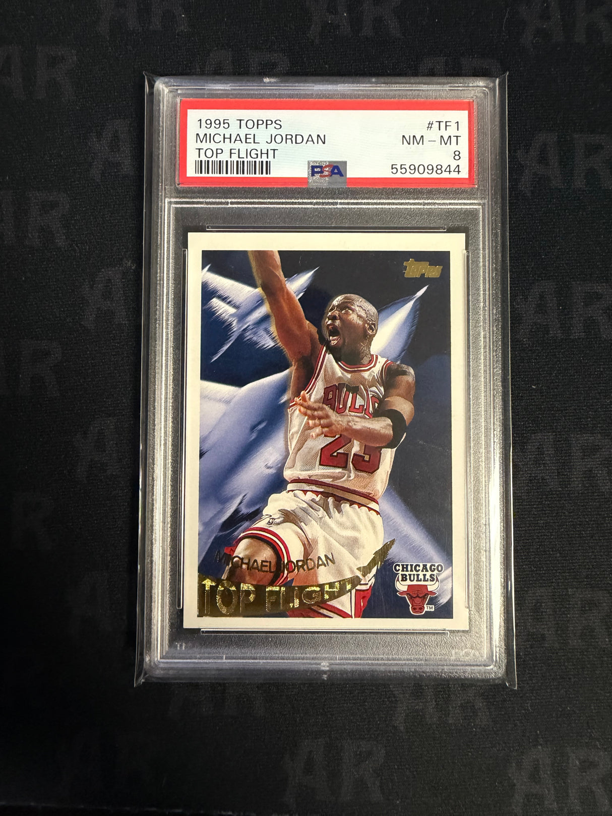 1995 Topps Top Flight #TF1 Michael Jordan Top Flight PSA 8