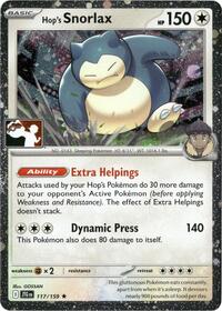 Hop's Snorlax - 117/159 (Cosmos Holo) (117) - Prize Pack Series Cards