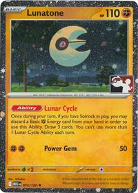 Lunatone - 074/132 (Cosmos Holo) (74) - Prize Pack Series Cards