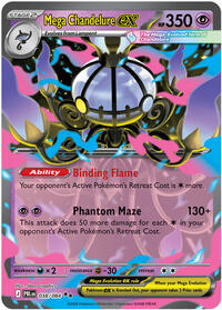 Mega Chandelure ex (38) - ME05: Pitch Black (PBL)