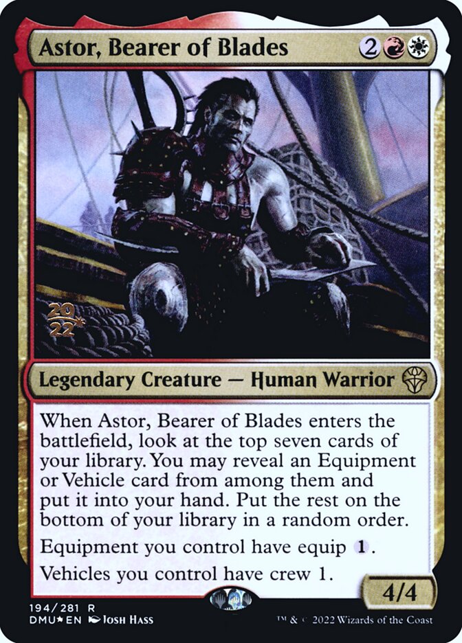 Astor, Bearer of Blades (194s) - Dominaria United Promos (PDMU)
