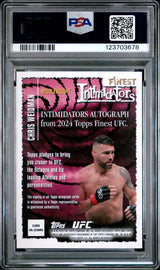 2024 Topps Finest Chris Weidman Intimidators Auto Gold /50 PSA 9