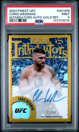 2024 Topps Finest Chris Weidman Intimidators Auto Gold /50 PSA 9