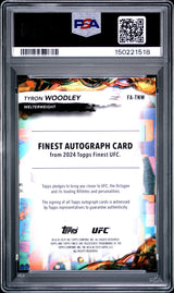 2024 Topps Finest Tyron Woodley Auto Gold Shimmer /39 PSA 9