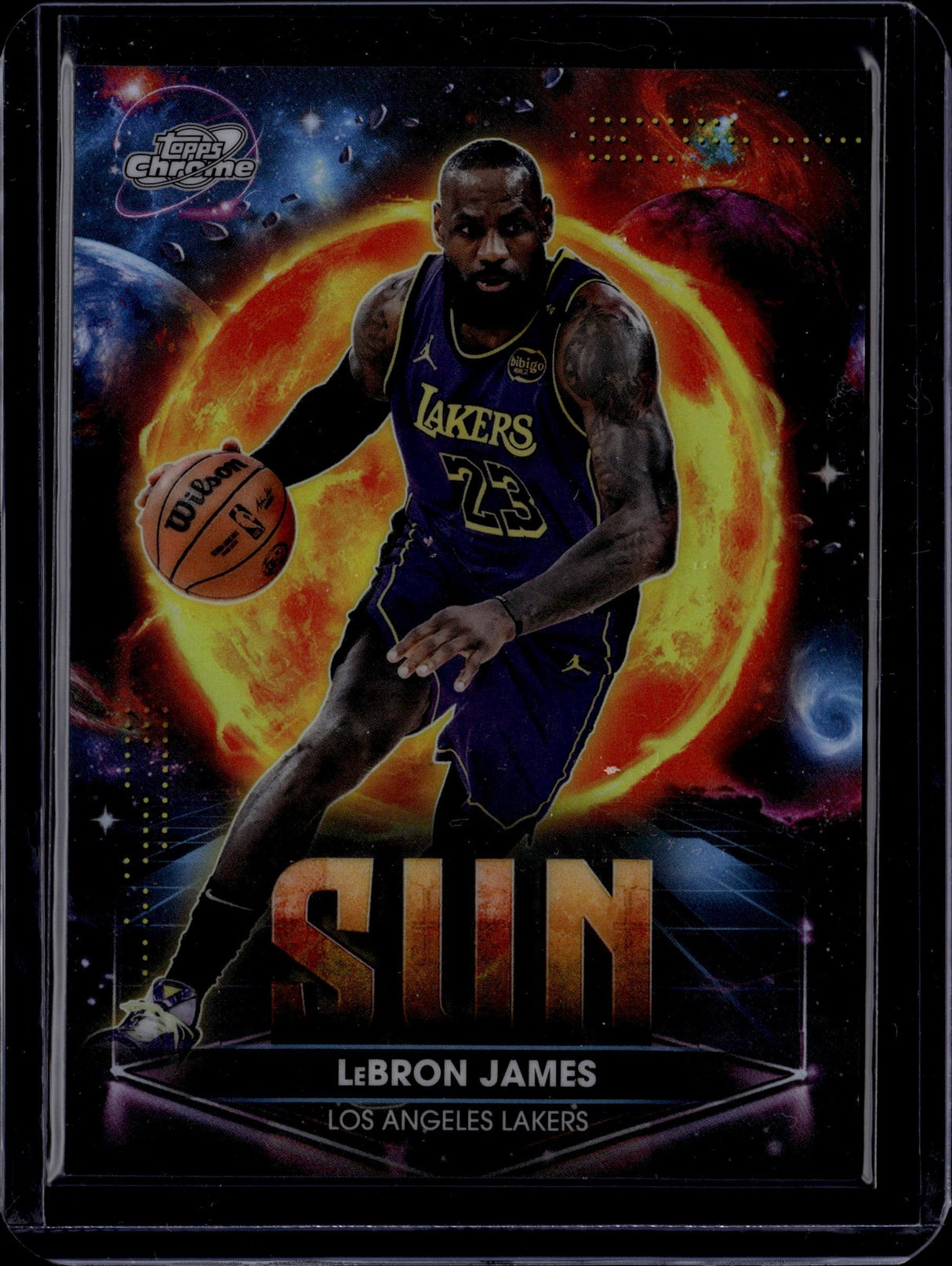 2025-26 Topps Chrome Cosmic LeBron James Planetary Pursuit Sun