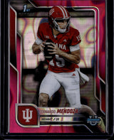 2025 Bowman University Chrome #109 Fernando Mendoza Pink Lava Refractor