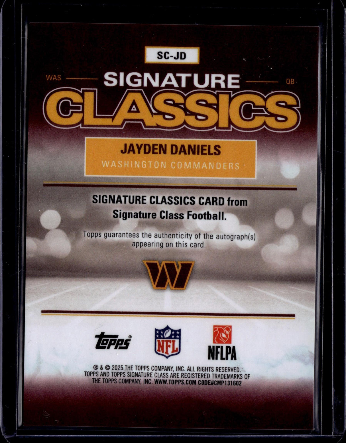 2025 Topps Signature Class #SC-JD Jayden Daniels Signature Classics