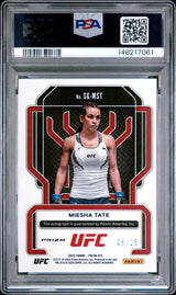 2022 Panini Prizm Miesha Tate Signatures Green Pulsar /25 PSA 9