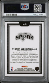 2024 Panini Obsidian Black Color Blast #5 Victor Wembanyama PSA 8