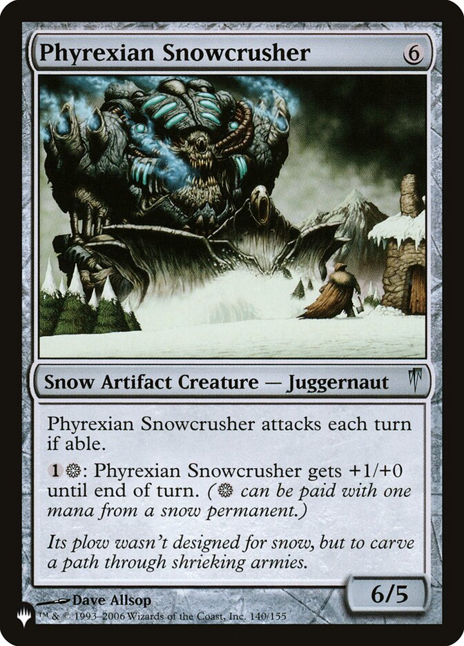 Phyrexian Snowcrusher (CSP-140) - The List (PLST)