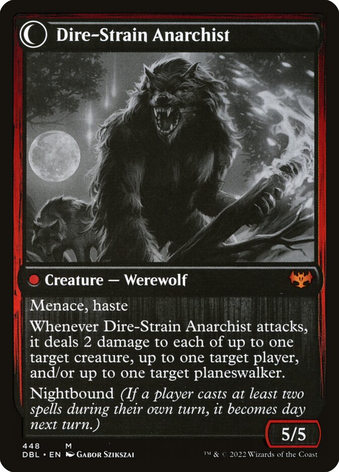 Volatile Arsonist // Dire-Strain Anarchist (448) - Innistrad: Double Feature (DBL)