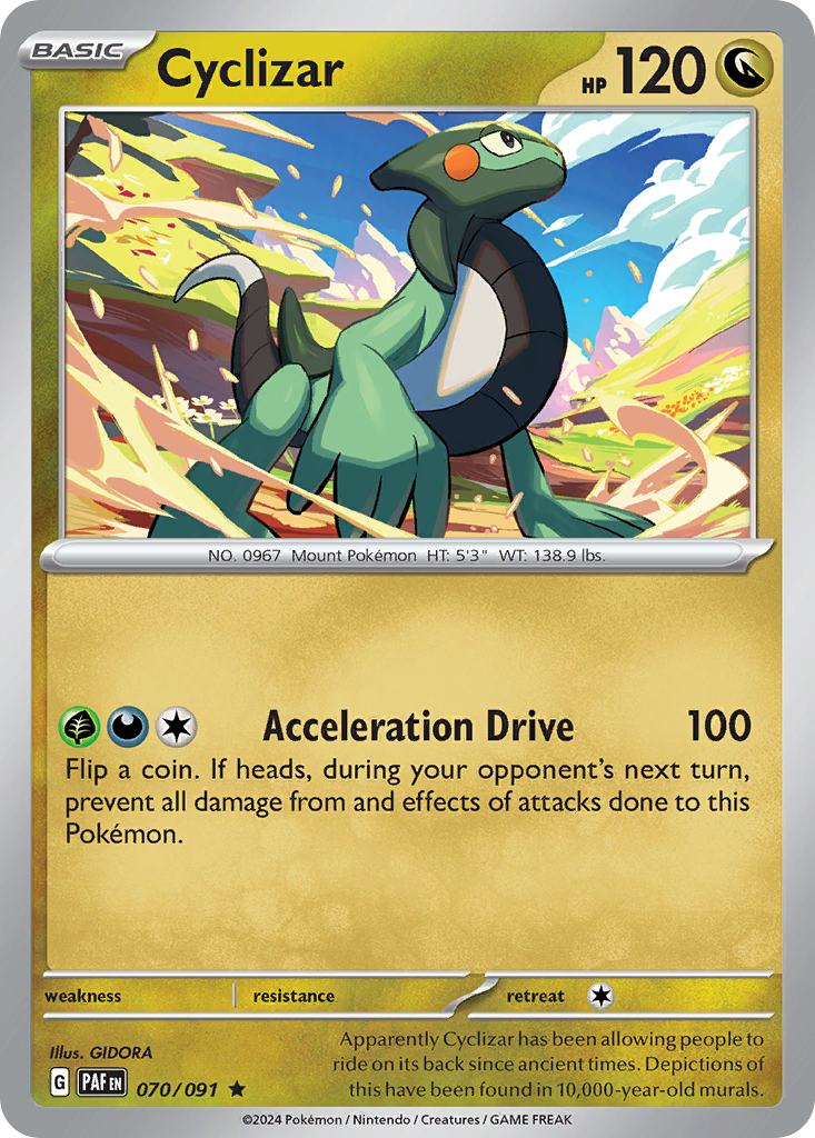 Cyclizar (70/91) - [Reverse Holo] Paldean Fates (PAF)