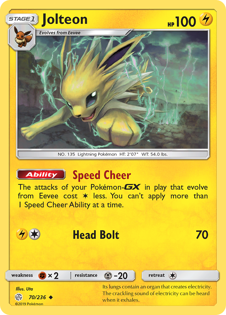Jolteon (70/236) - [Reverse Holo] Cosmic Eclipse (CEC)
