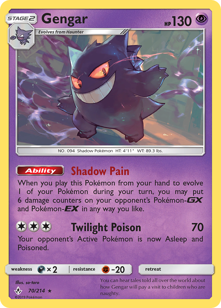 Gengar (70/214) - Unbroken Bonds (UNB)